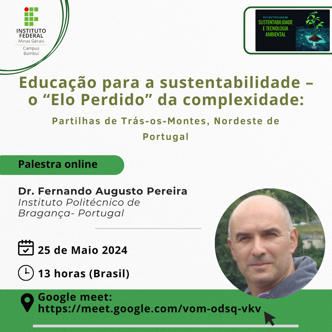 Educação para sustentabilidade Evento online