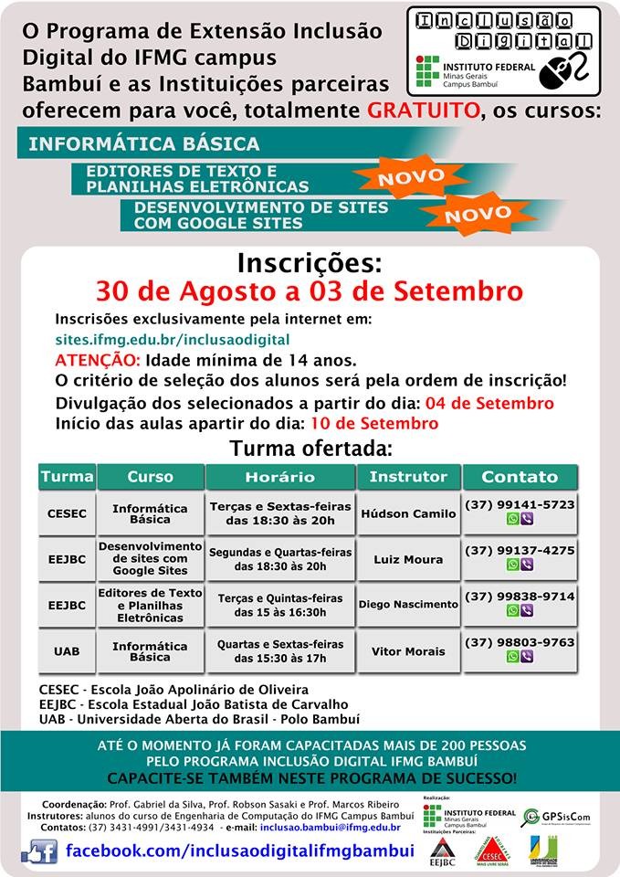 Técnico em Informática - IFMG Campus Bambuí